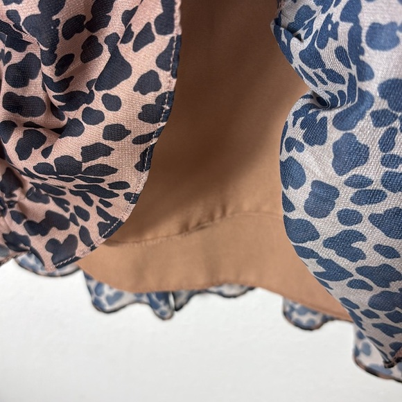 Lulus Rock It Out Brown and Black Leopard Print Babydoll Dress size Medium - Picture 6 of 13